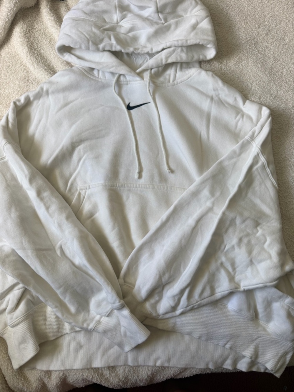 Nike center swooshed boxy hoodie size XL